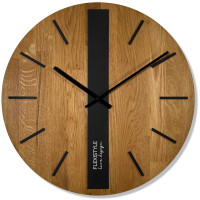 Drevené nástenné hodiny Oak Classic 50cm Flexistyle z250